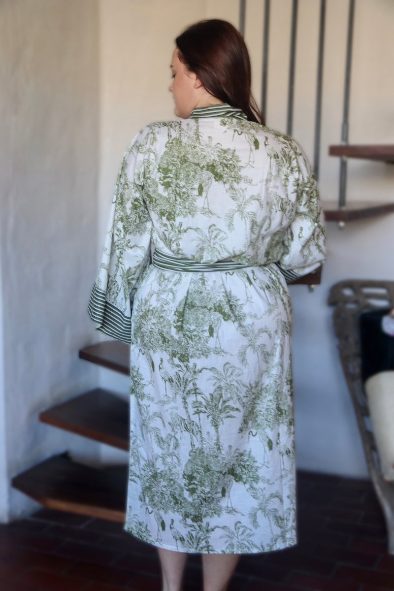 Eden Green Long Robe - Gawjus