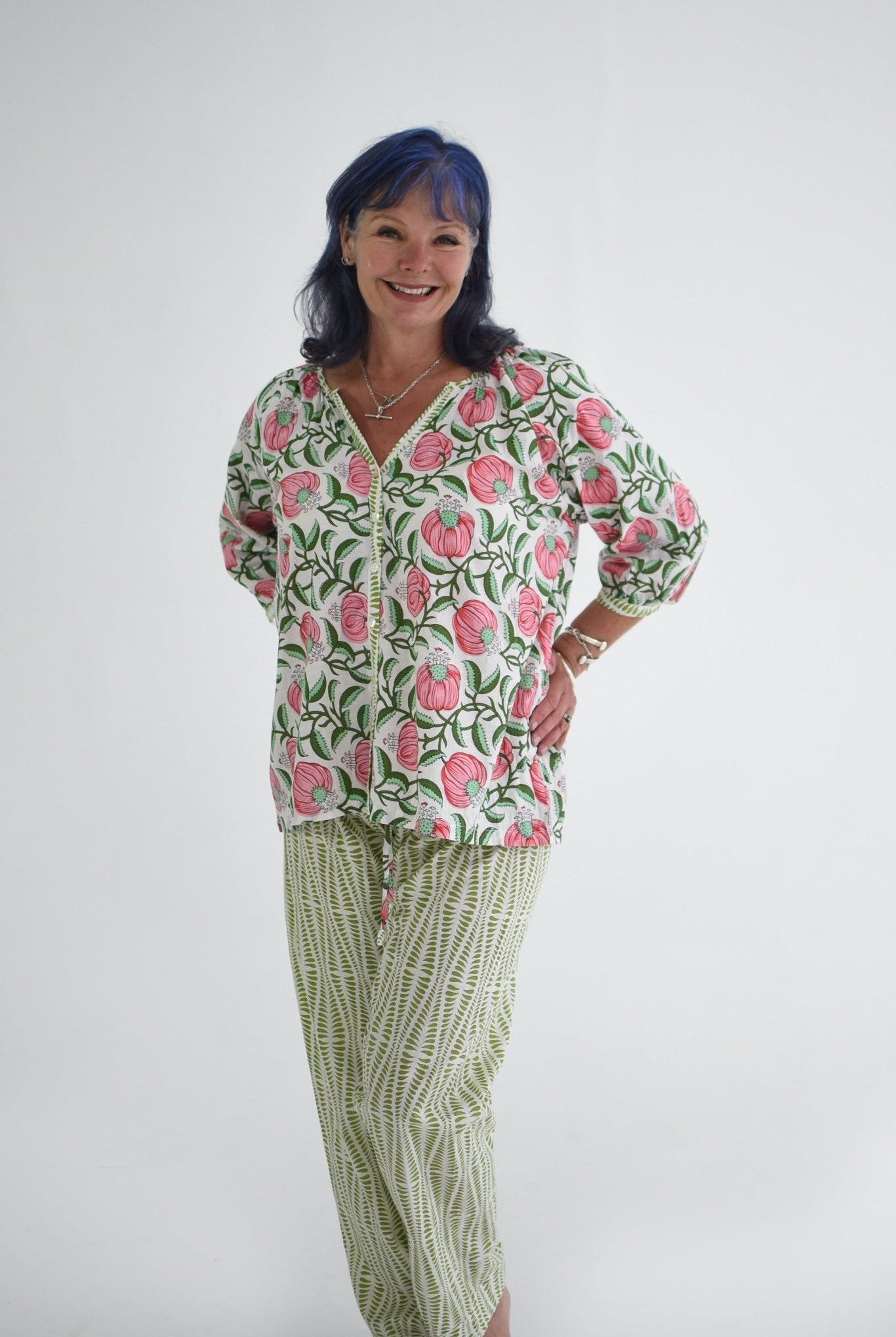 French Pyjamas - Green Leaf - Gawjus.CapeTown