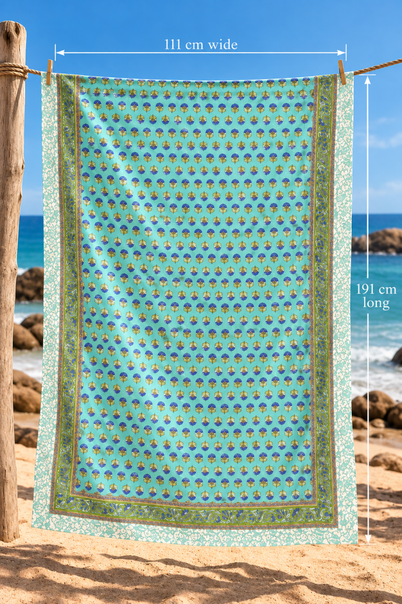 Gawjus Beach Sarong - Blue Paisley - Gawjus