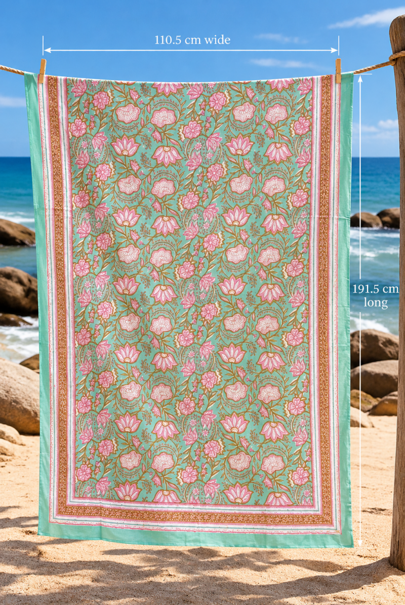 Gawjus Beach Sarong - Pink Vine - Gawjus