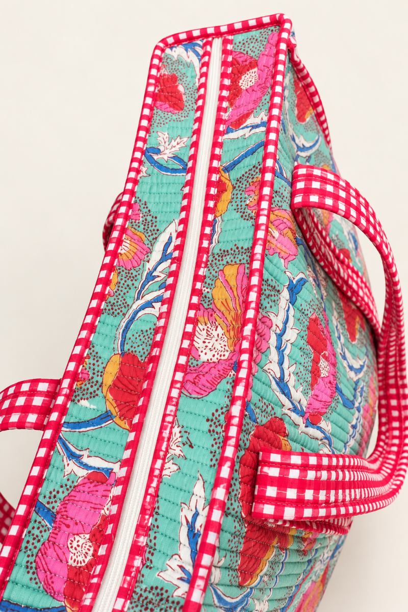 Gawjus Tote Bag Pink Picnic - Has Zip - Gawjus