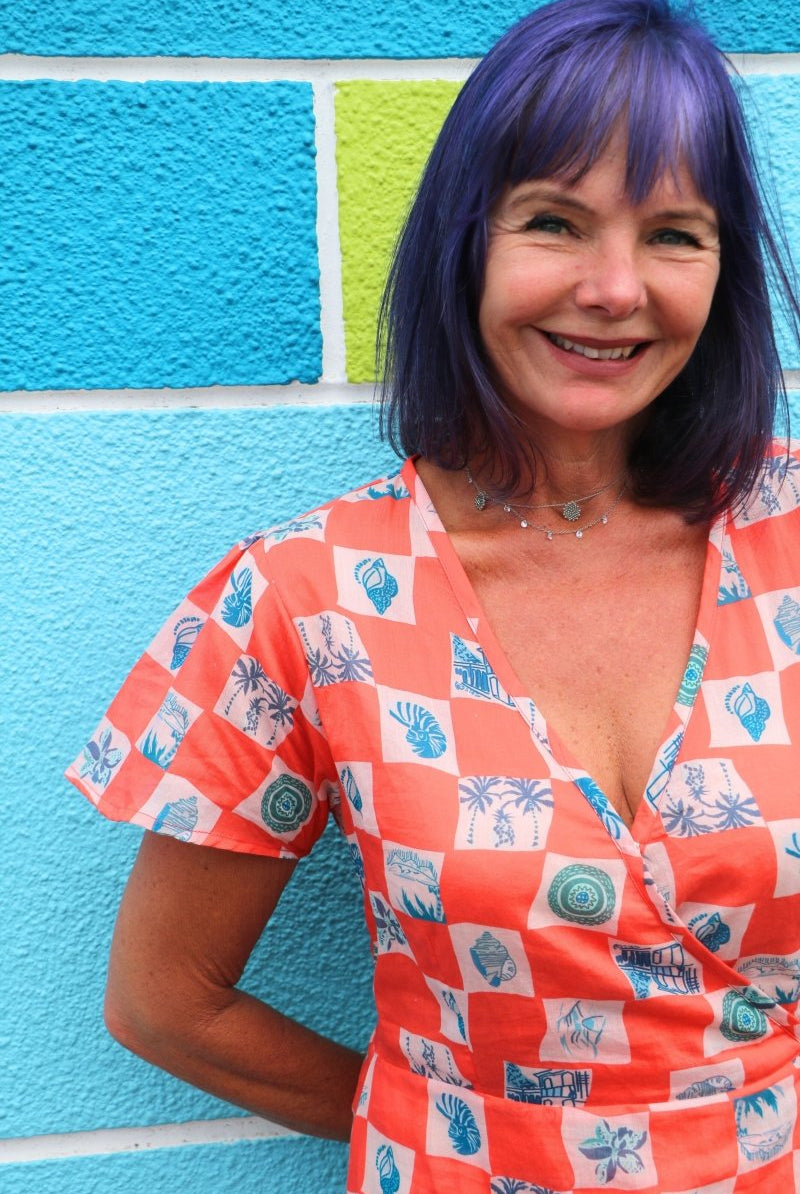 Gawjus Wrap Dress - Happy Mandarin - Gawjus