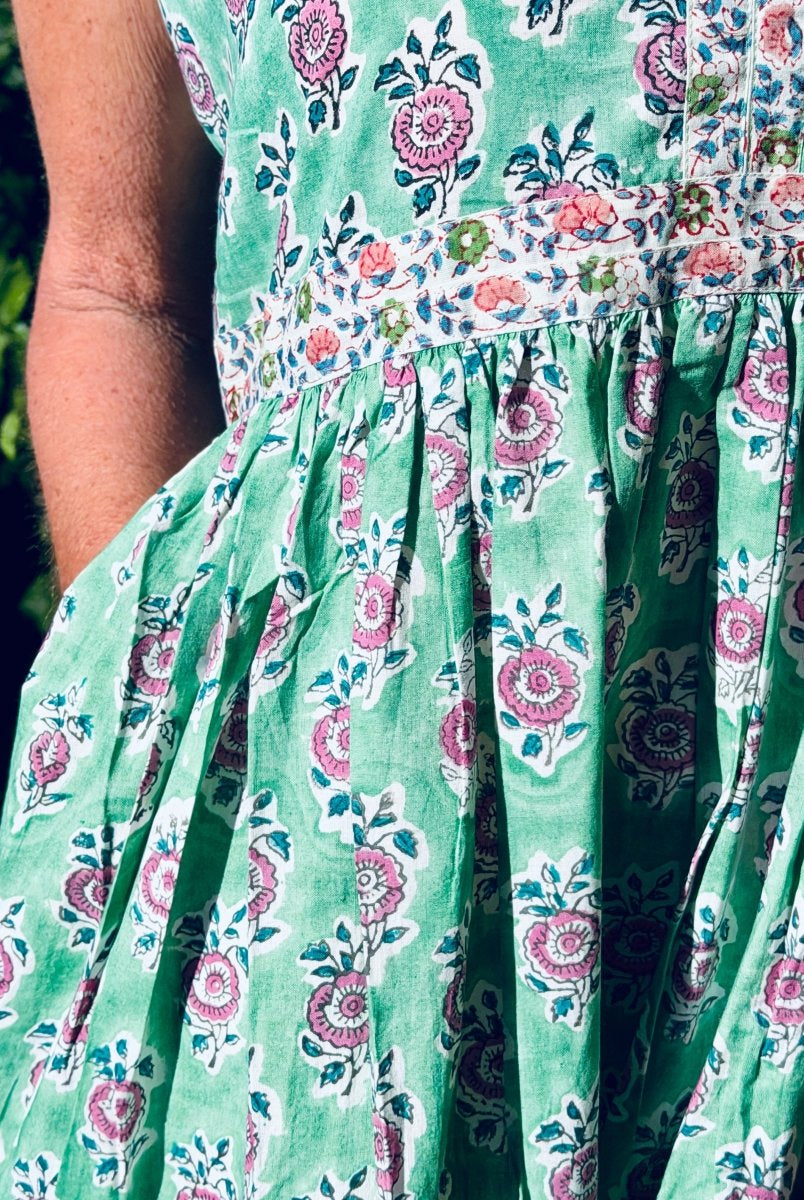 Indian Summer Dress - Mint - Gawjus
