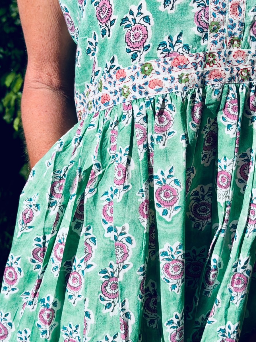 Indian Summer Dress - Mint - Gawjus