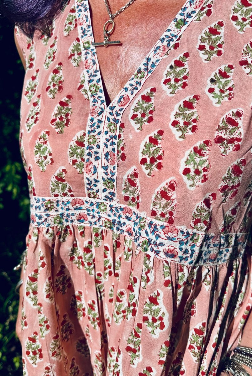 Indian Summer Dress - Pink Pomegranate - Gawjus