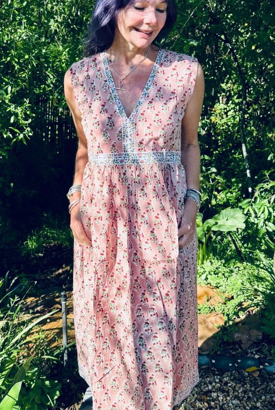 Indian Summer Dress - Pink Pomegranate - Gawjus