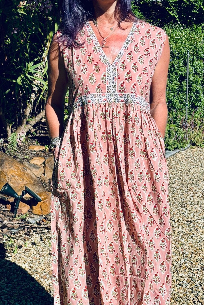 Indian Summer Dress - Pink Pomegranate - Gawjus