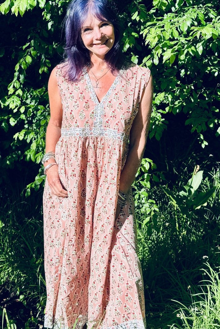 Indian Summer Dress - Pink Pomegranate - Gawjus