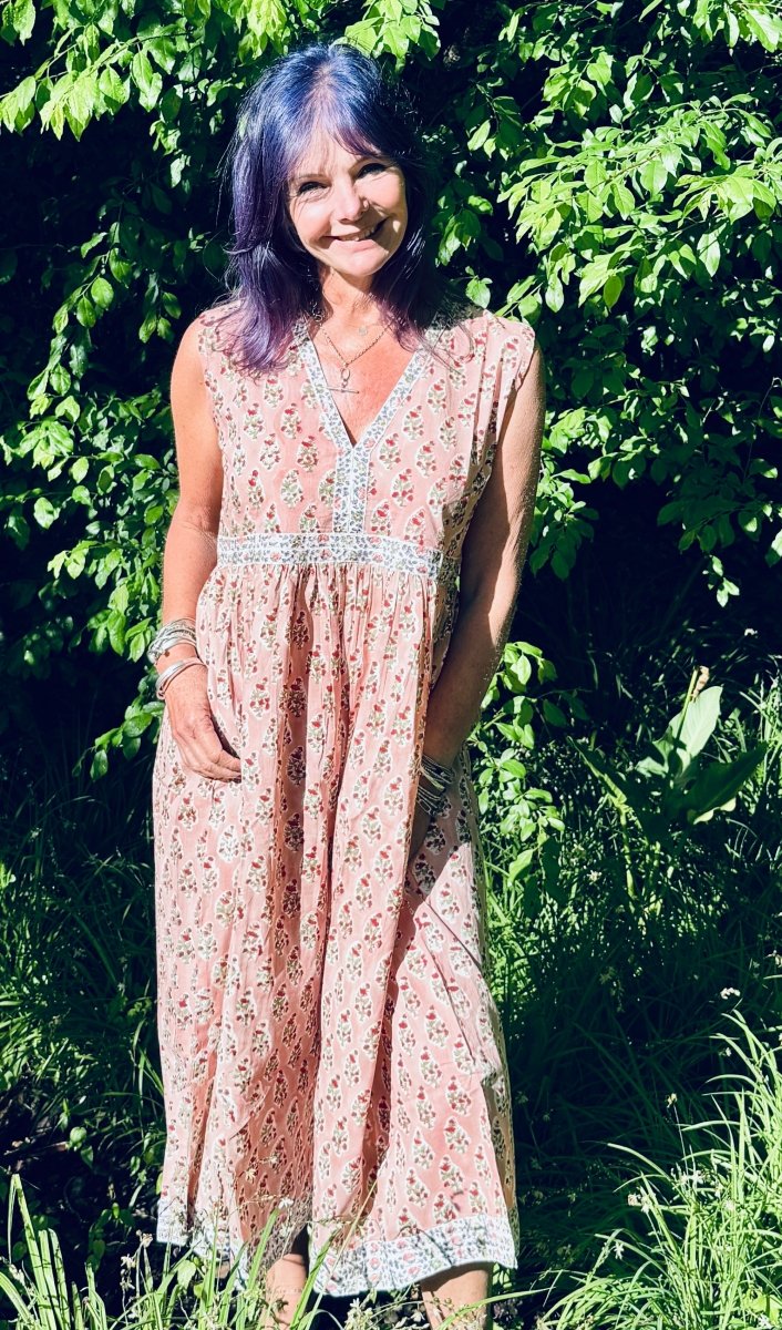 Indian Summer Dress - Pink Pomegranate - Gawjus