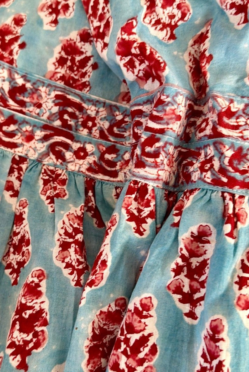 Indian Summer Dress - Raspberry Aqua - Gawjus