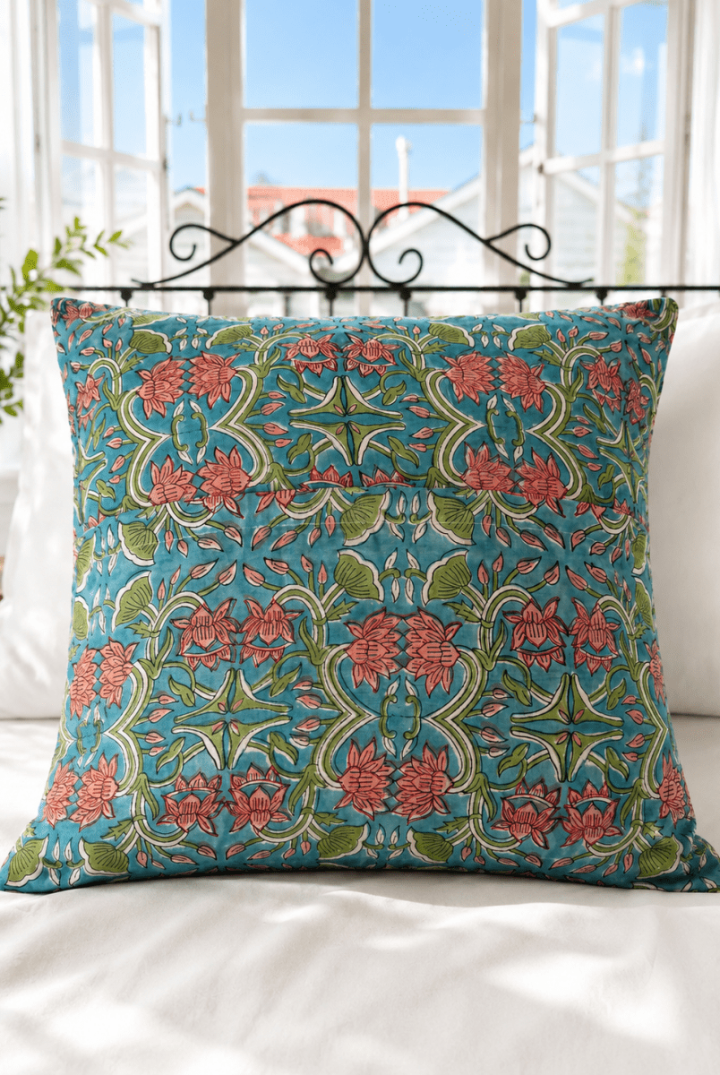 Kantha Pillow Case - Turkish Delight (50x50) - Gawjus