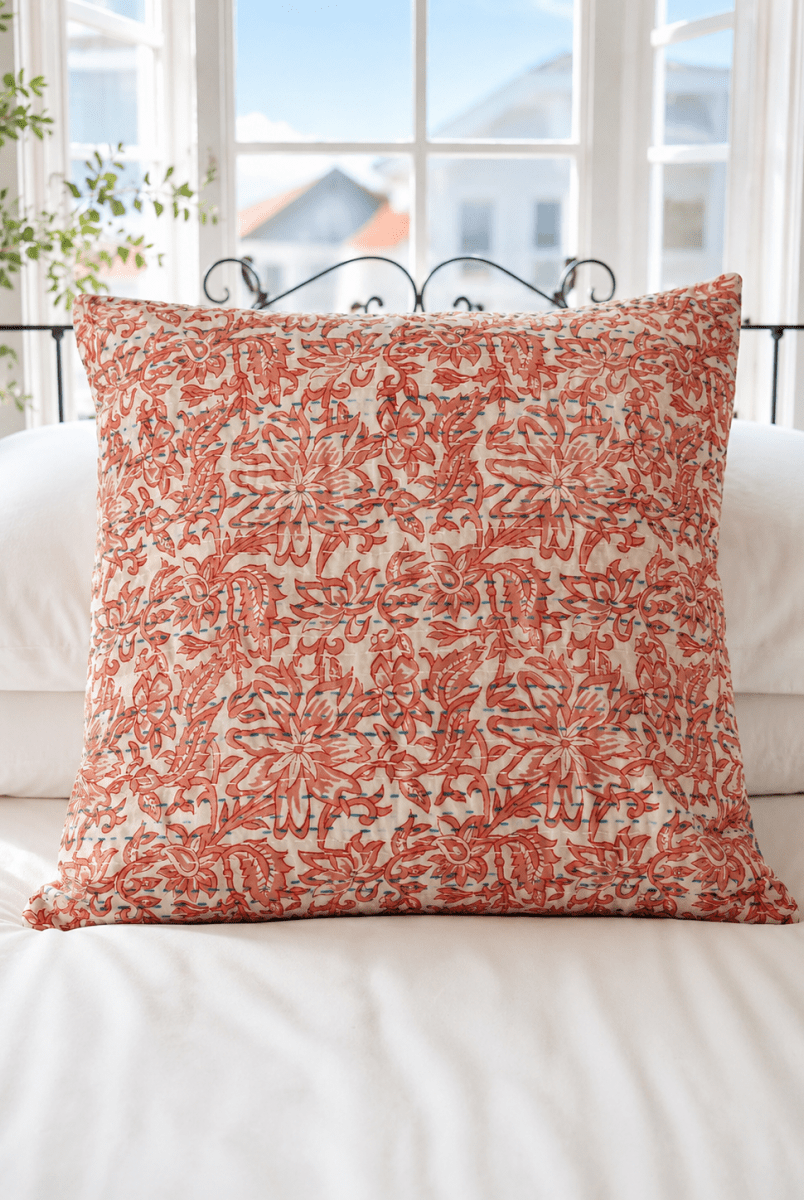 Kantha Pillow Case - Turkish Delight (50x50) - Gawjus
