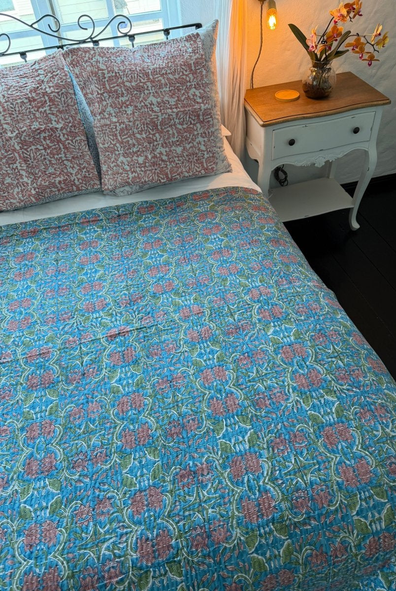Kantha Quilt - Turkish Delight - Gawjus