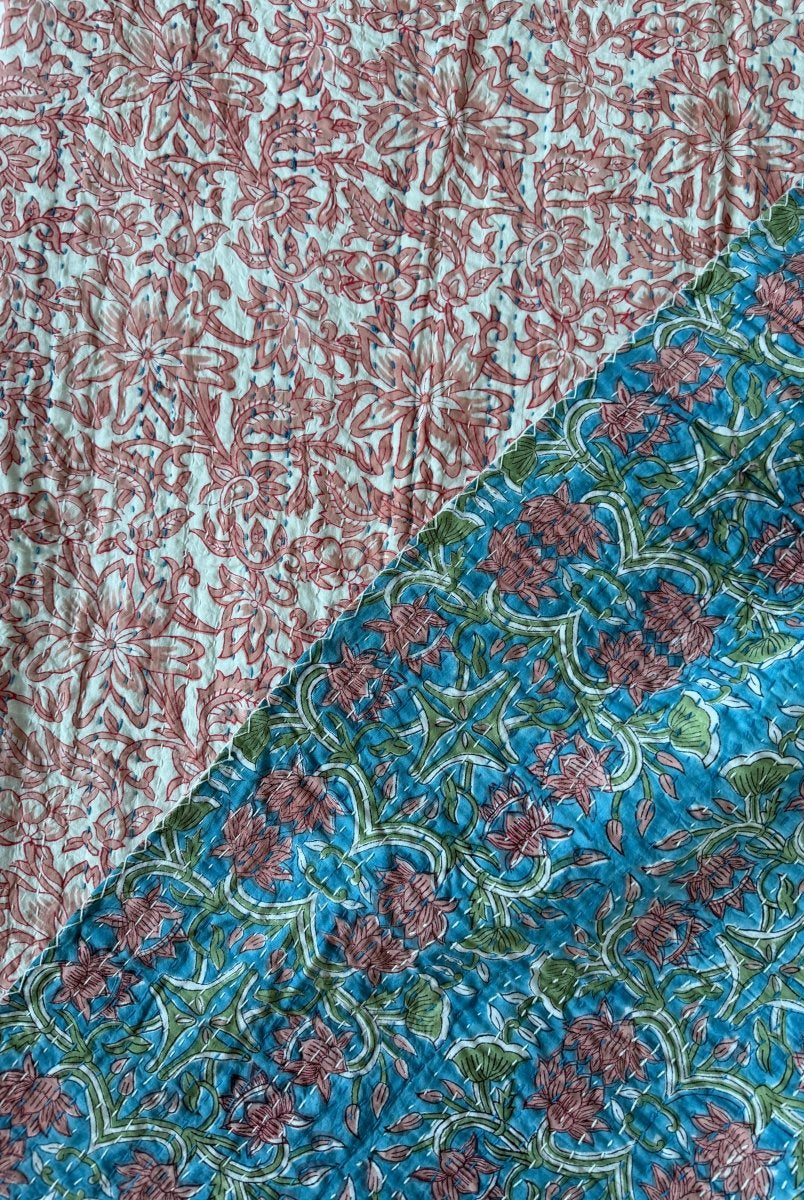 Kantha Quilt - Turkish Delight - Gawjus