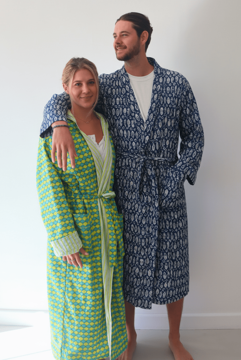 Key Lime hooded Robe - Unisex - Gawjus