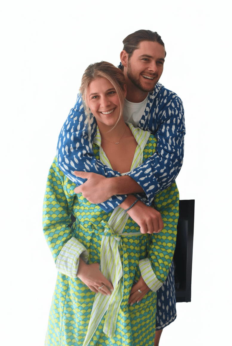 Key Lime hooded Robe - Unisex - Gawjus