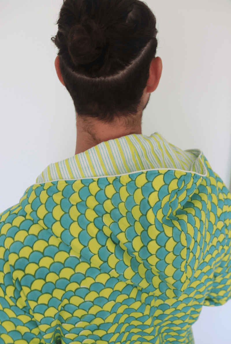 Key Lime hooded Robe - Unisex - Gawjus