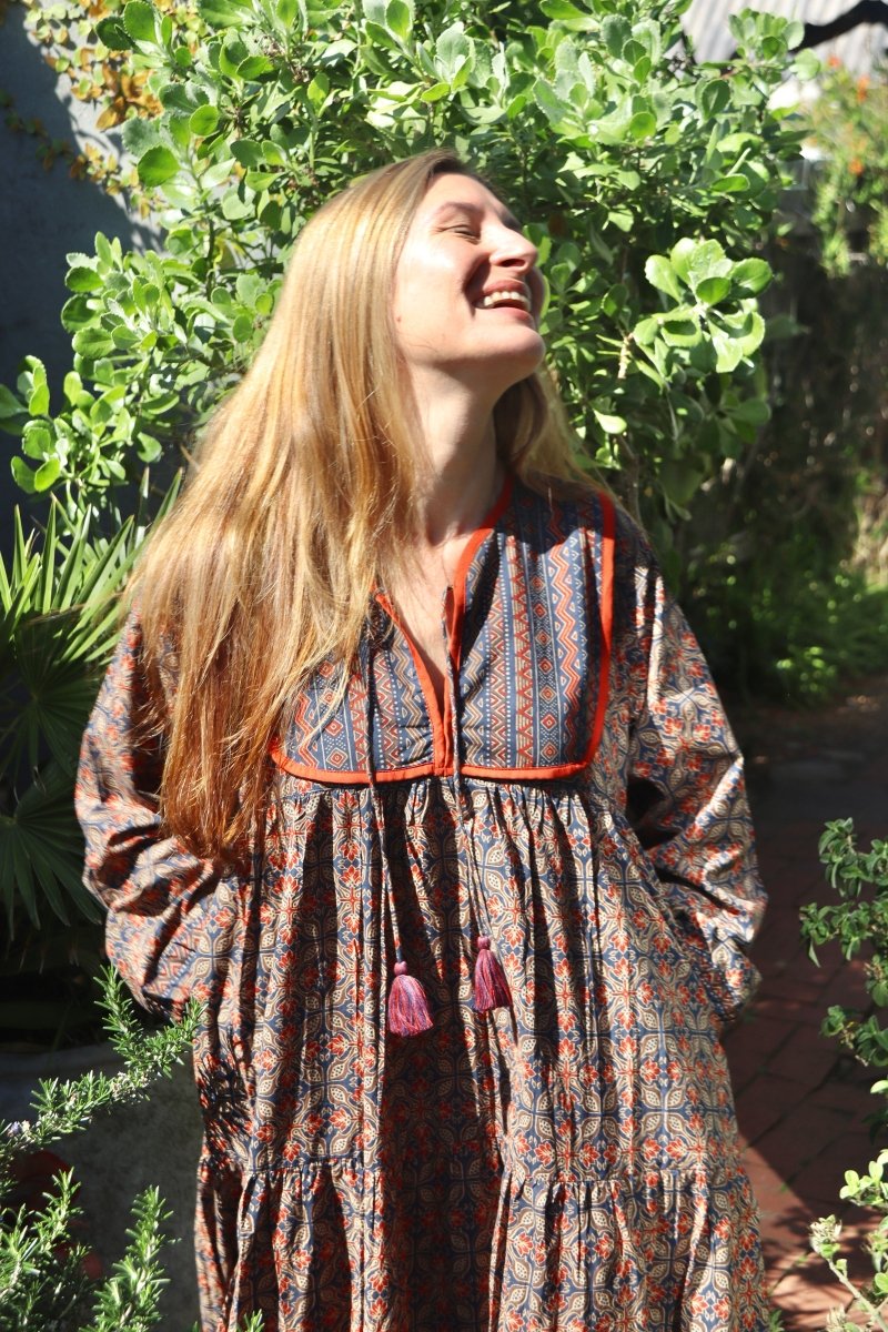 Lara Dress Burnt Orange - Gawjus