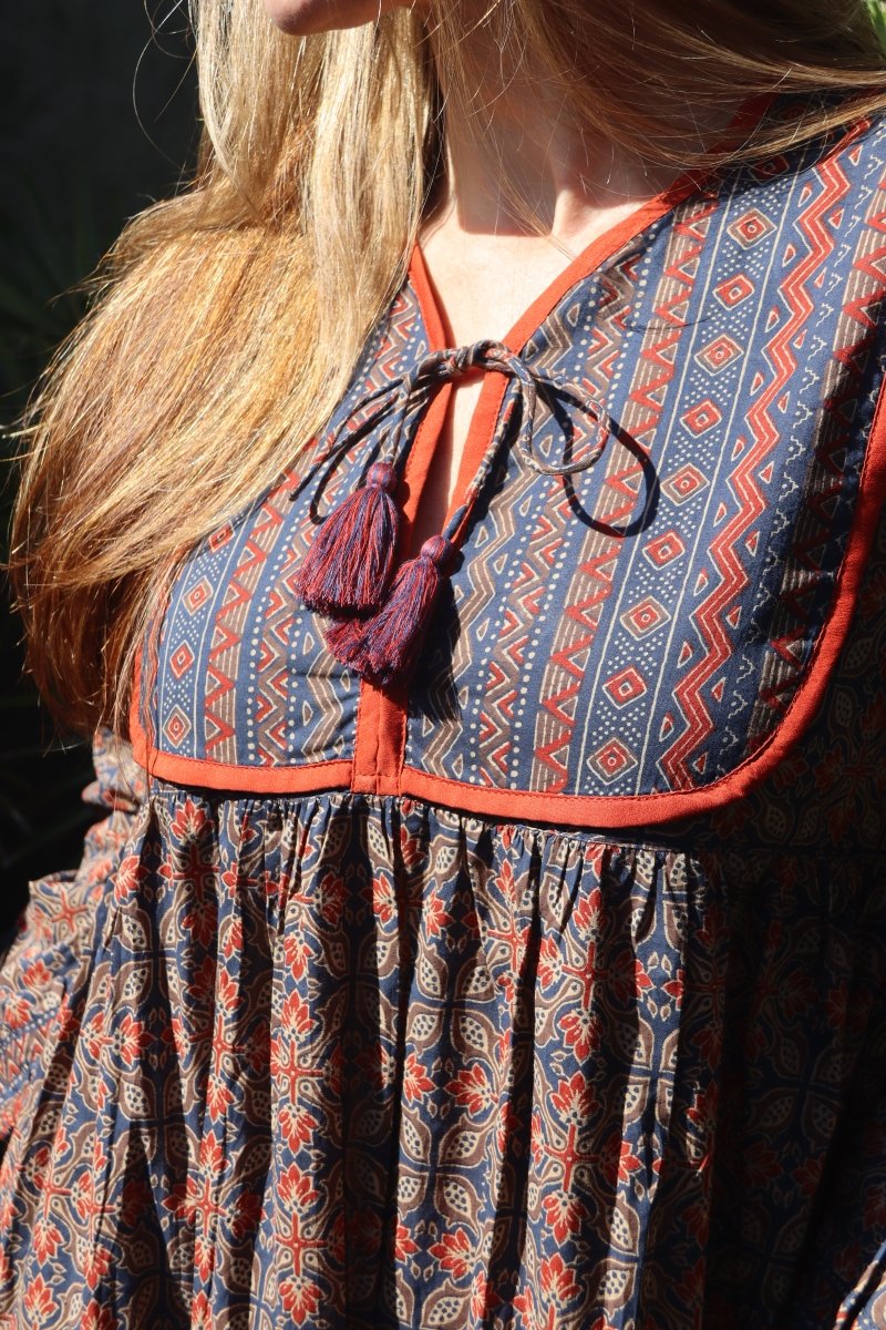 Lara Dress Burnt Orange - Gawjus