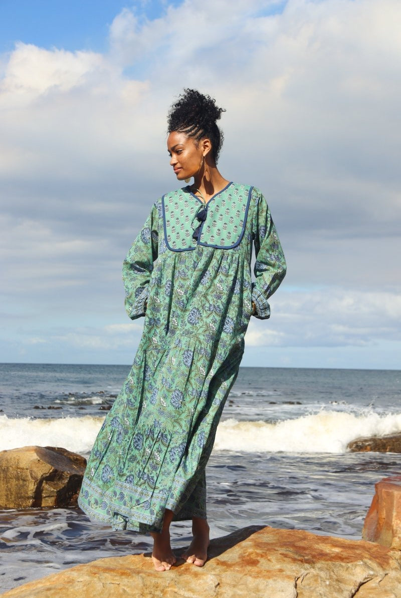 Lara Dress Sea Green - Gawjus