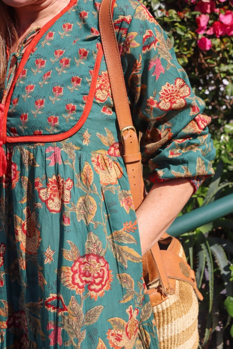 Lara Dress Teal - Gawjus