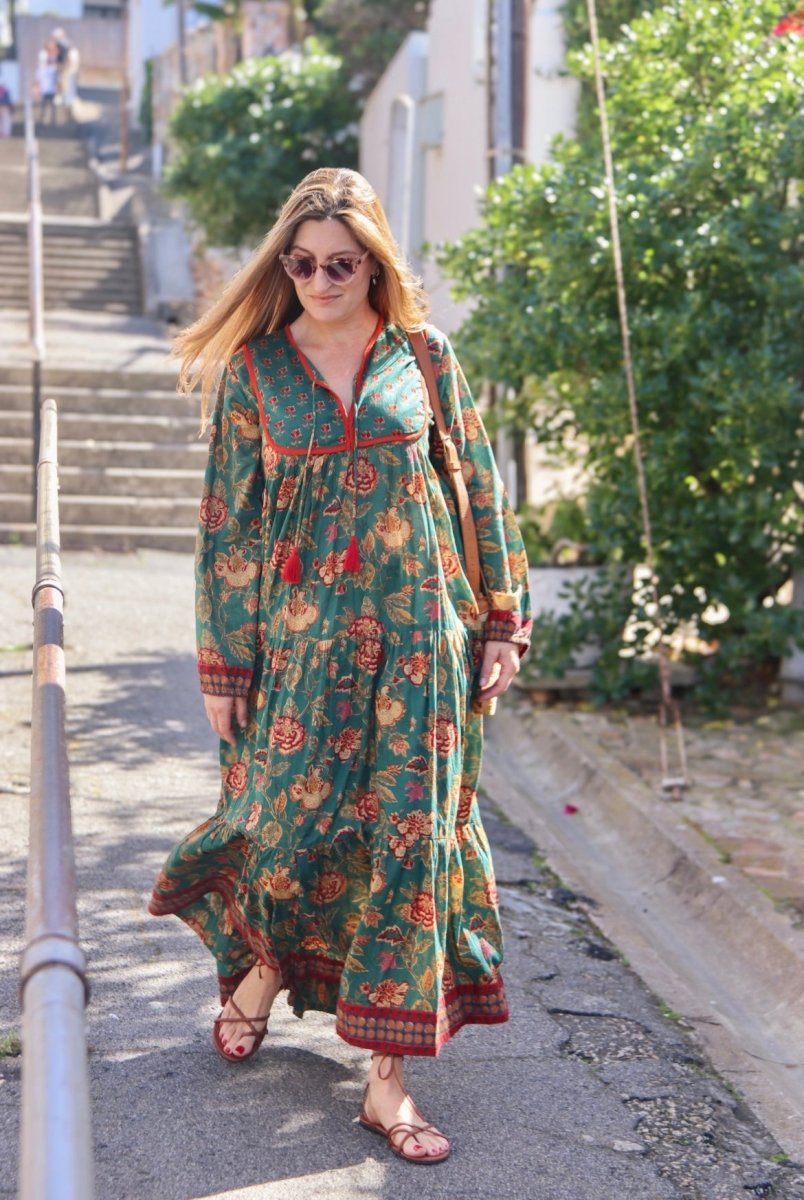 Lara Dress Teal - Gawjus