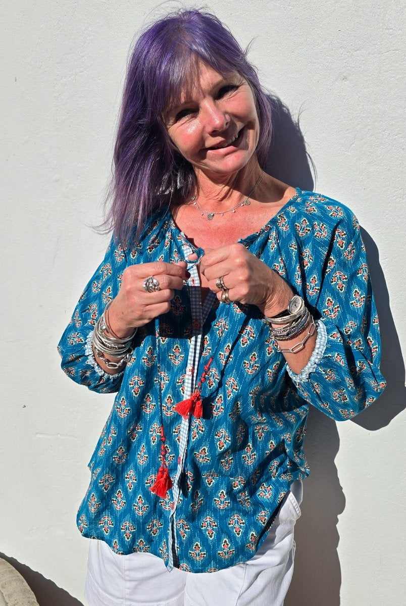 Lulu Blouse - Fleur - de - lis - Gawjus