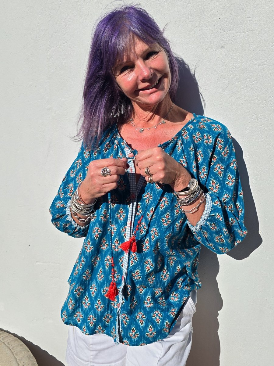 Lulu Blouse - Fleur - de - lis - Gawjus