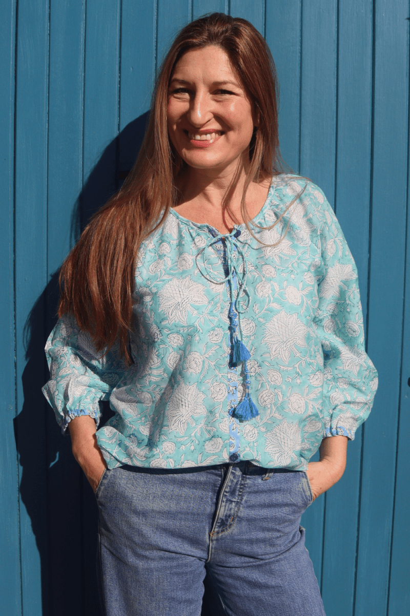 Lulu Blouse - Seafoam - Gawjus