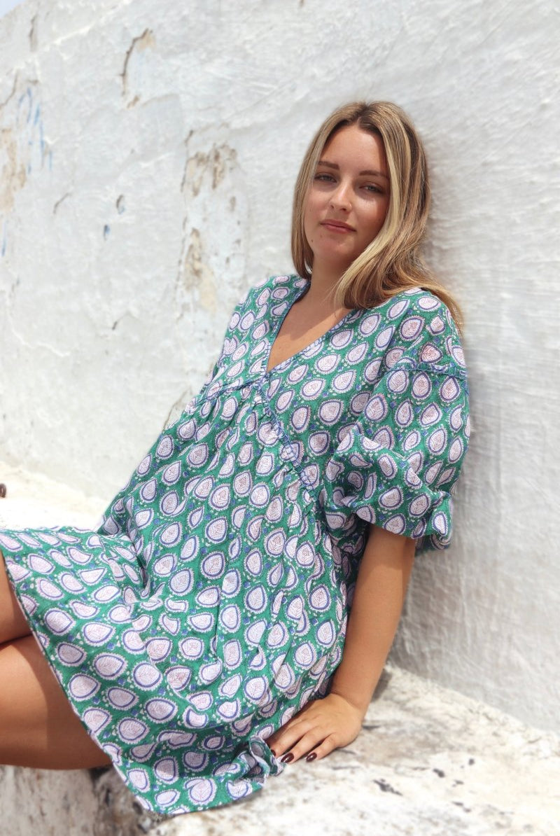 Marilyn Dress - Purple Emerald - Gawjus