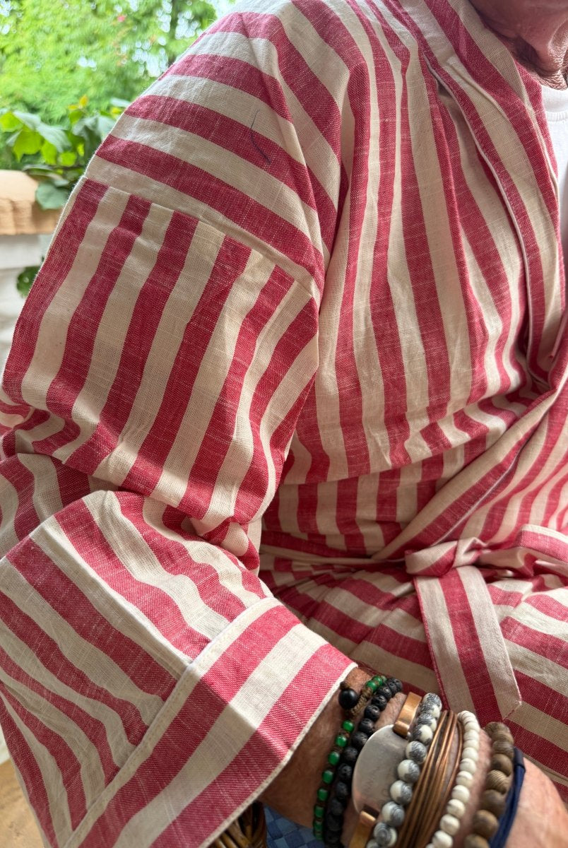 Men’s Handloom Robe - Chilli - Gawjus