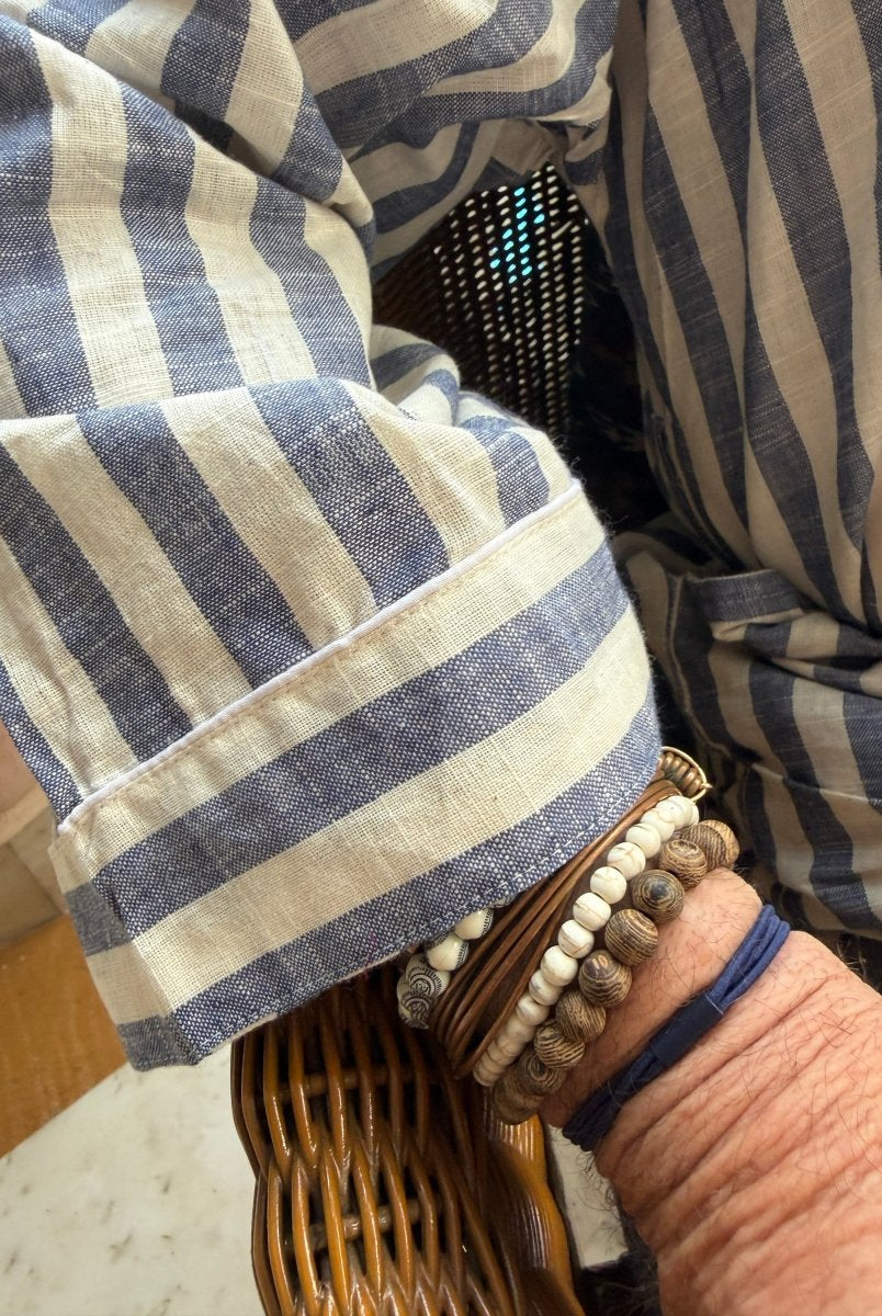 Men’s Handloom Robe - Denim - Gawjus