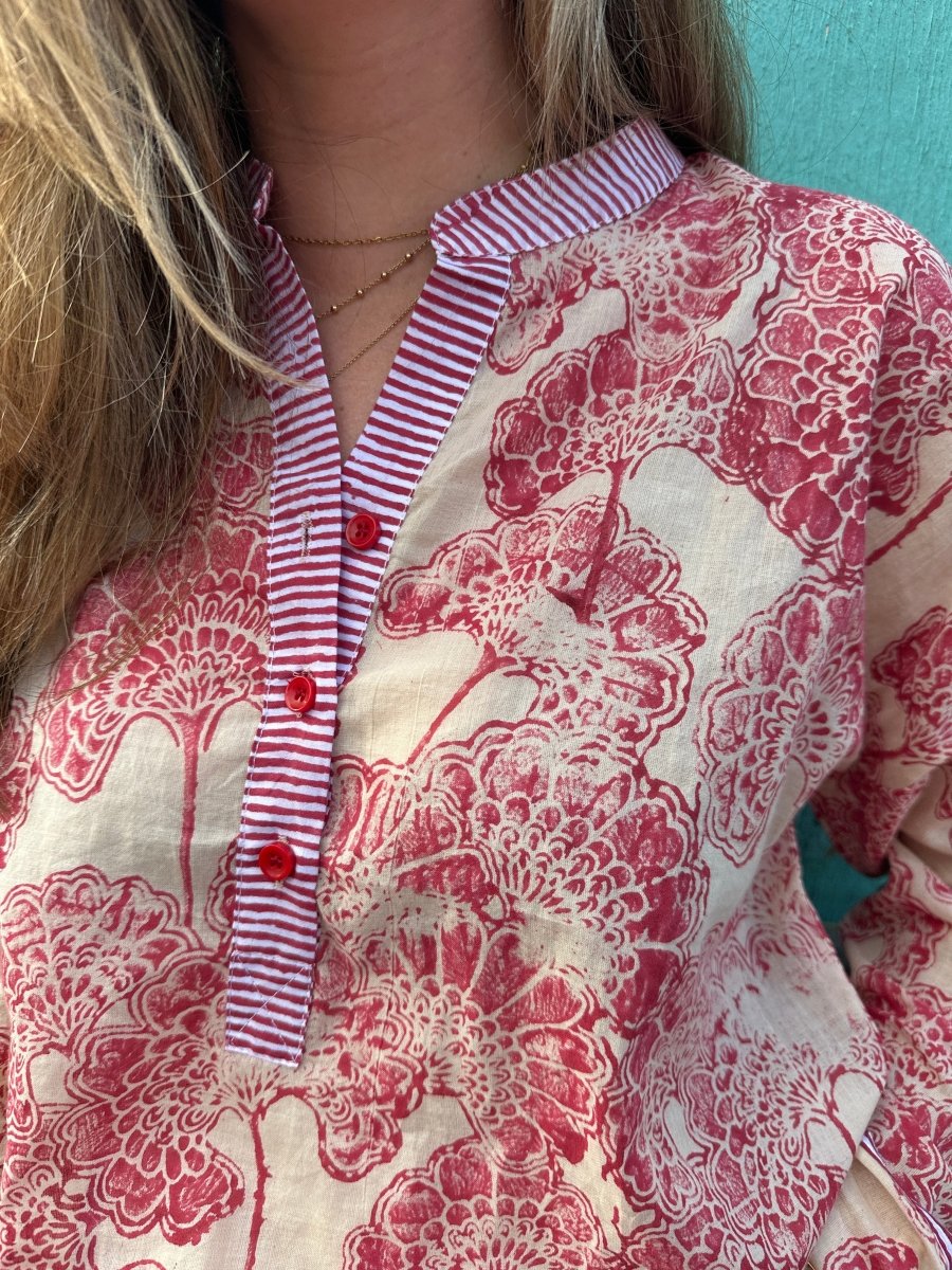 Michelle Blouse - Jewel - Gawjus