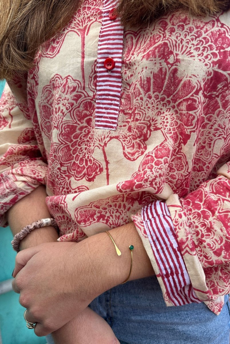 Michelle Blouse - Jewel - Gawjus