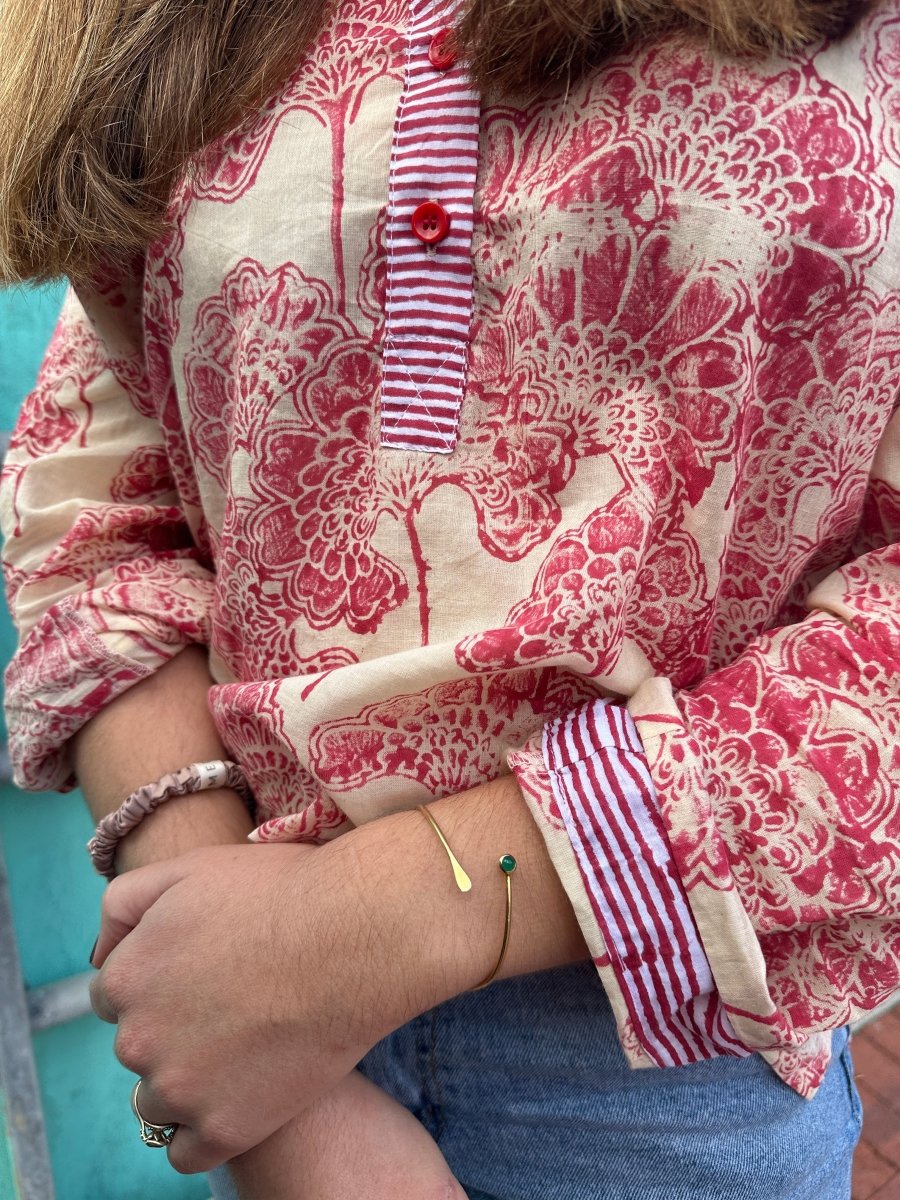 Michelle Blouse - Jewel - Gawjus