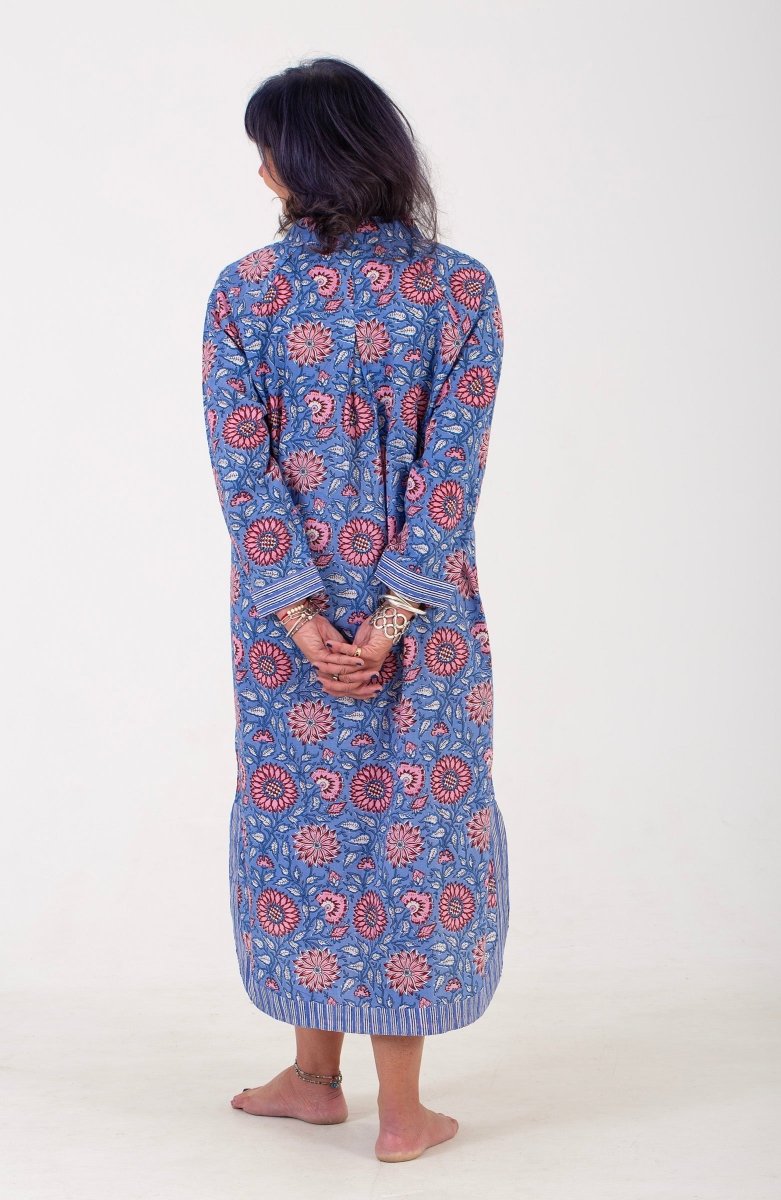 Poppy on Blue Night Shirt - Gawjus.CapeTown