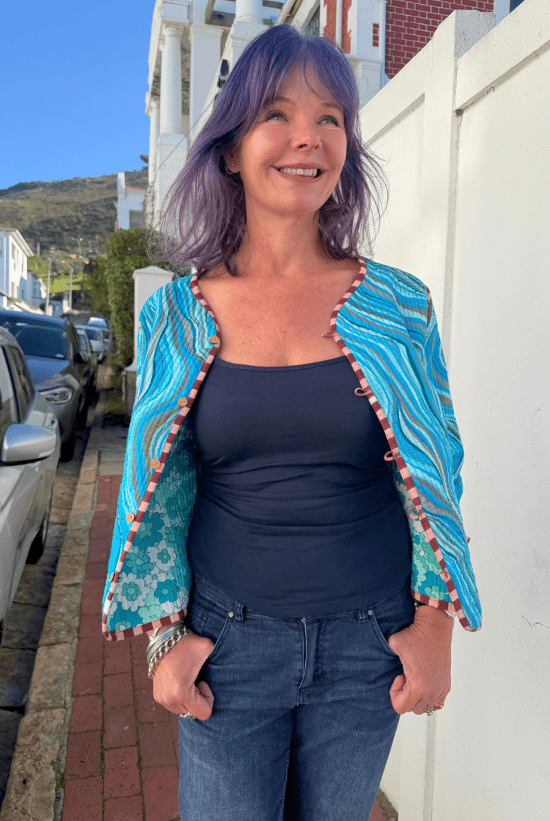 Quilted Jacket - Retro Floral - Gawjus