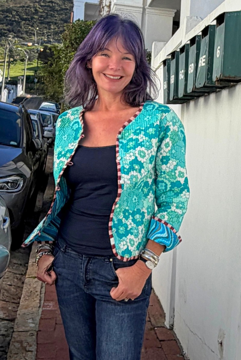 Quilted Jacket - Retro Floral - Gawjus