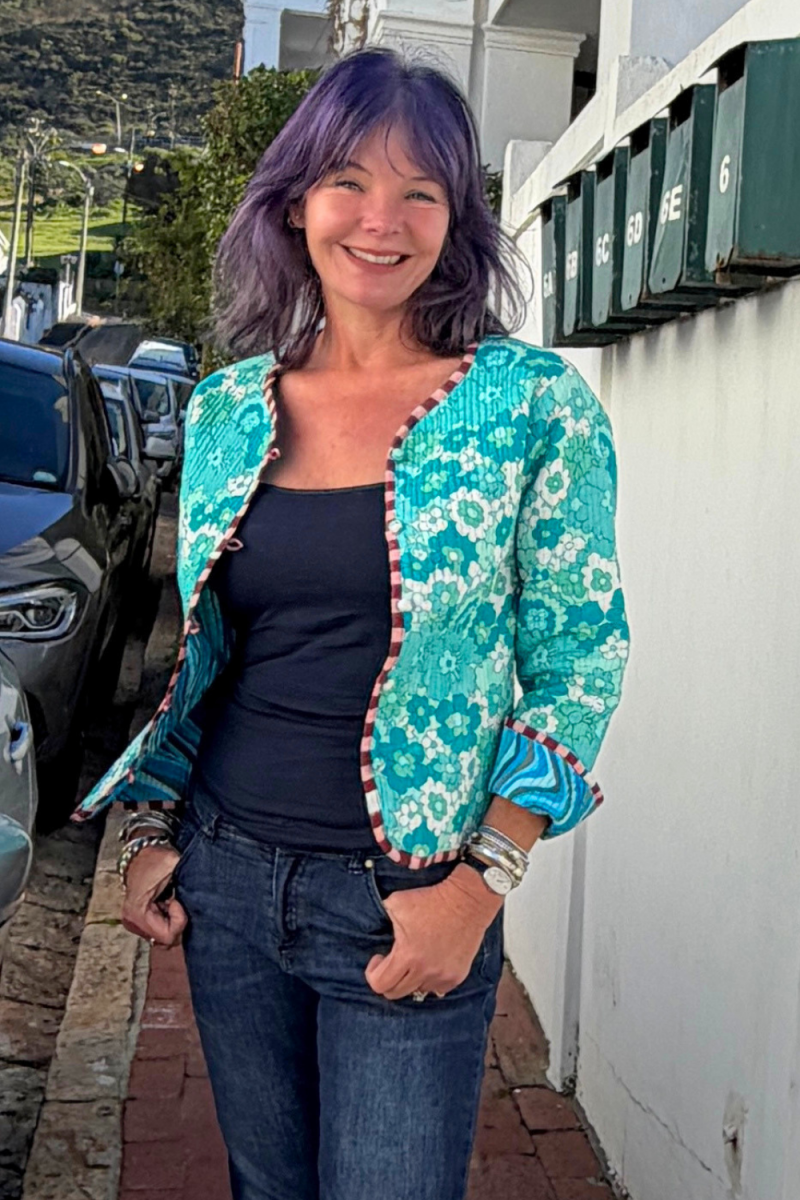Quilted Jacket - Retro Floral - Gawjus