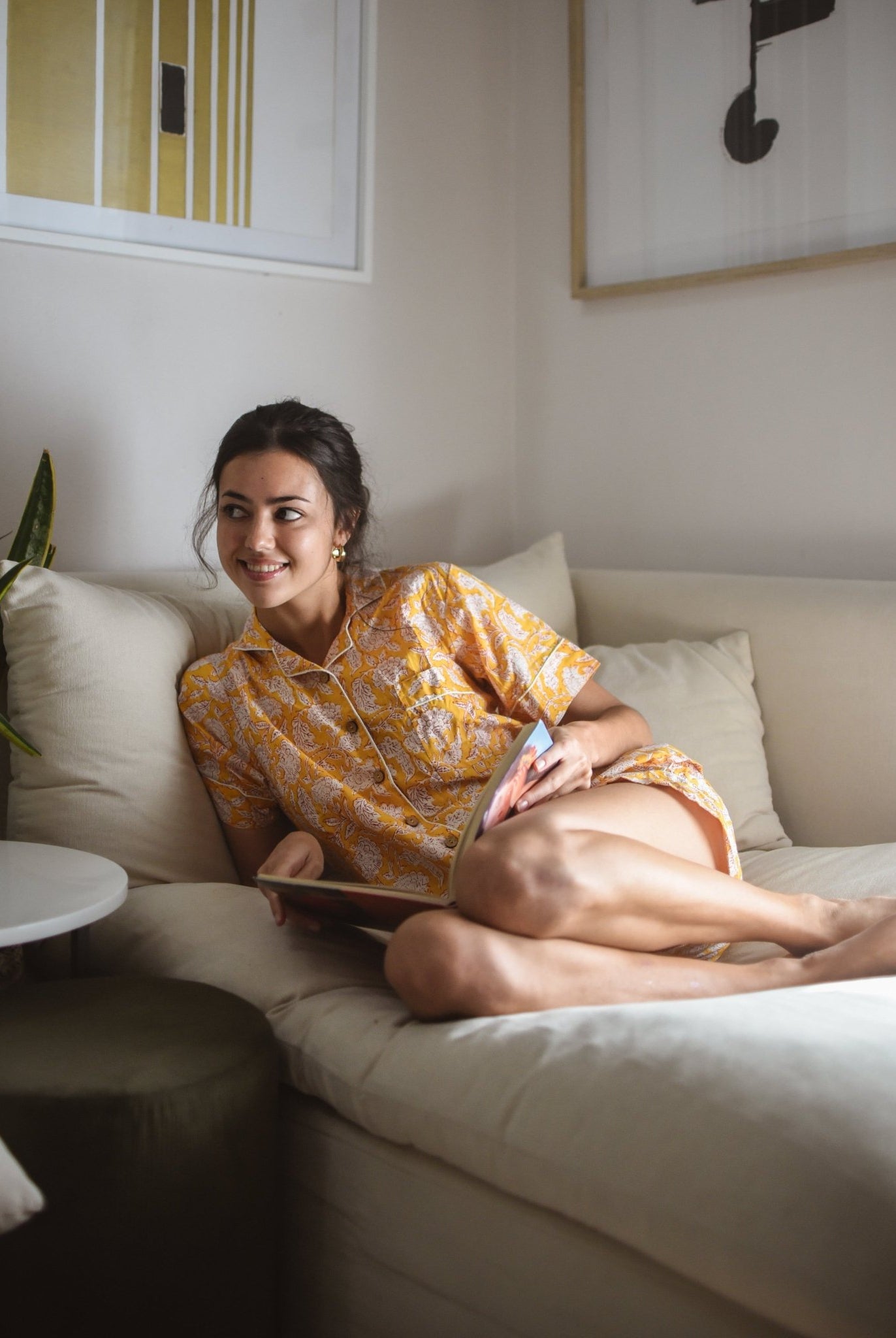 Shorty Pyjamas - Mustard - Gawjus.CapeTown
