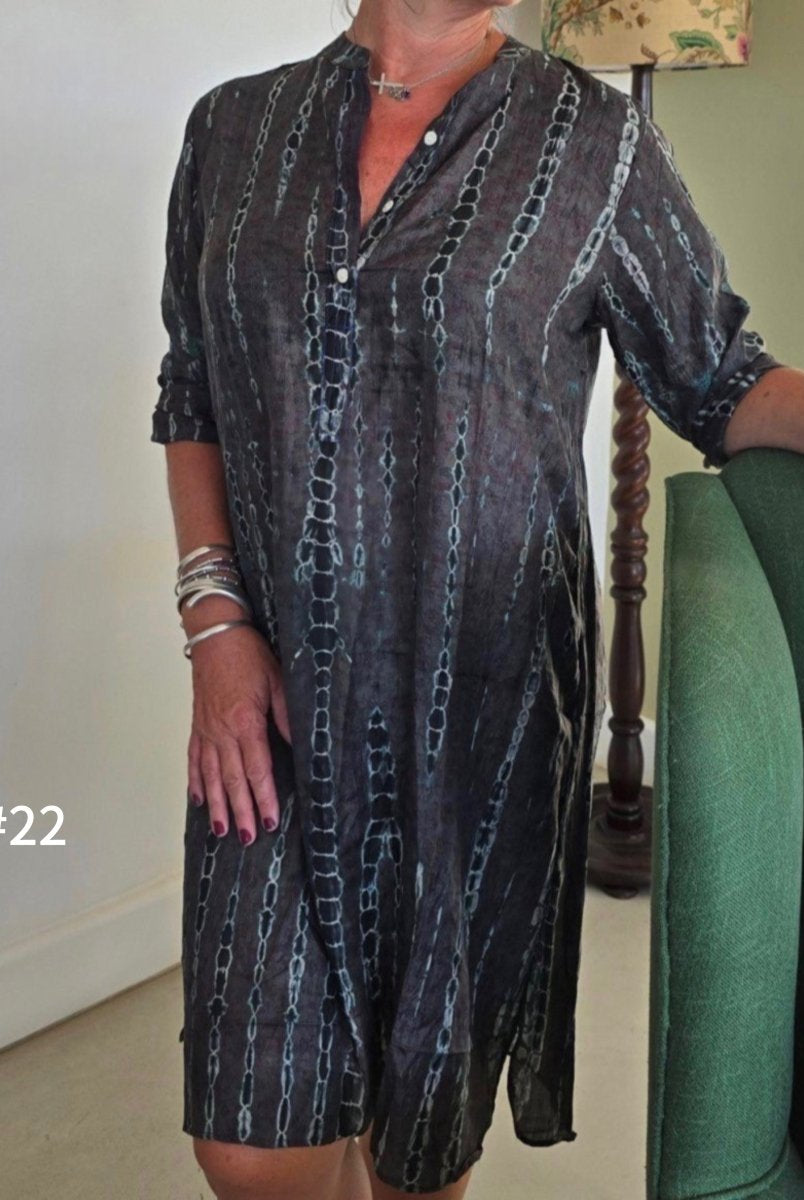 Silk Shirt Dress - Gawjus