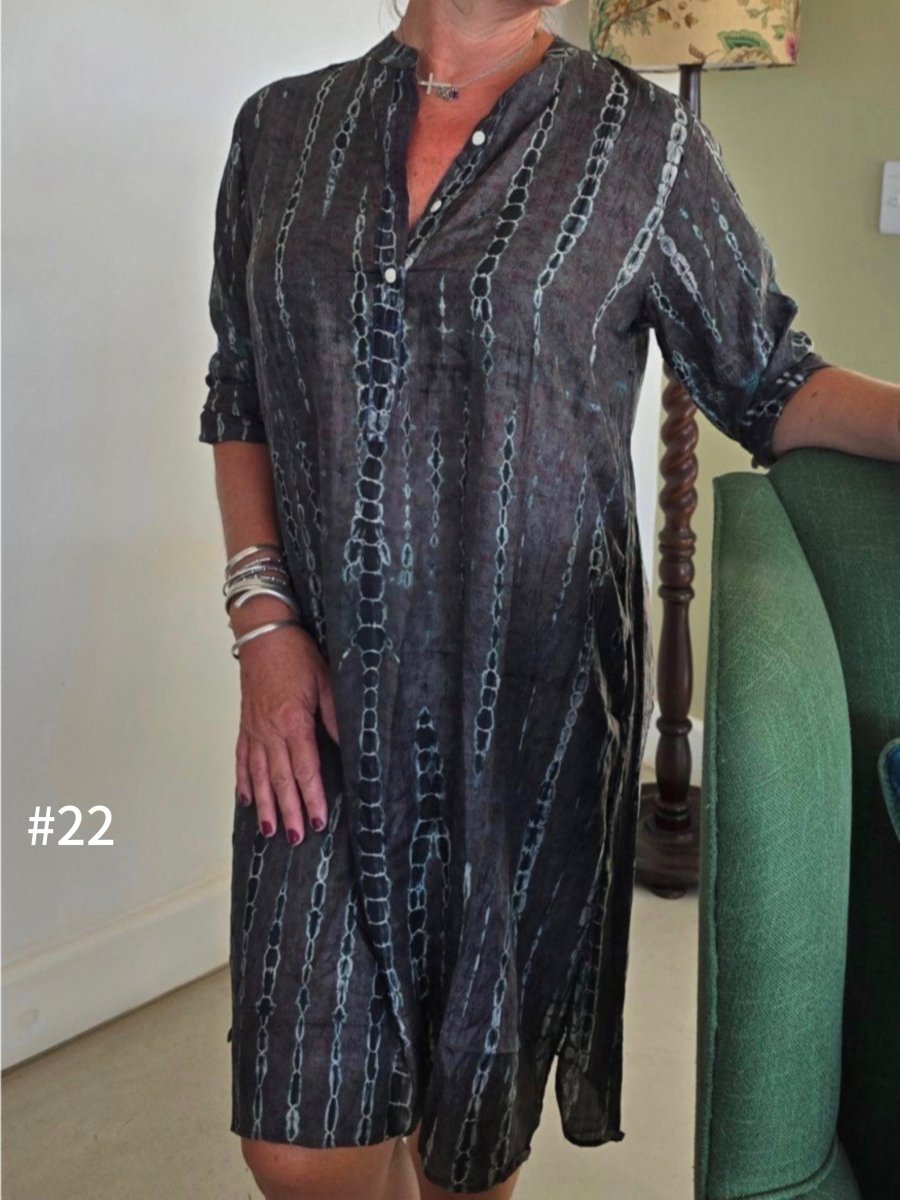 Silk Shirt Dress - Gawjus