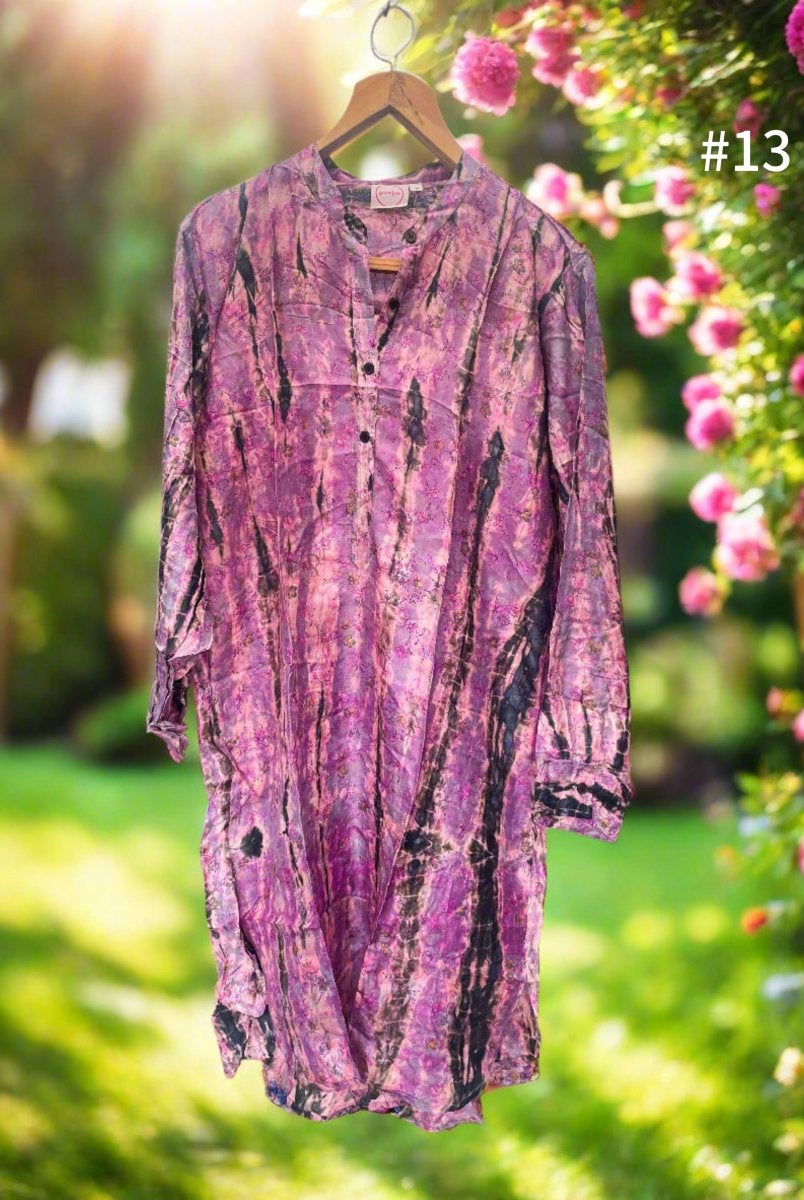 Silk Shirt Dress - Gawjus