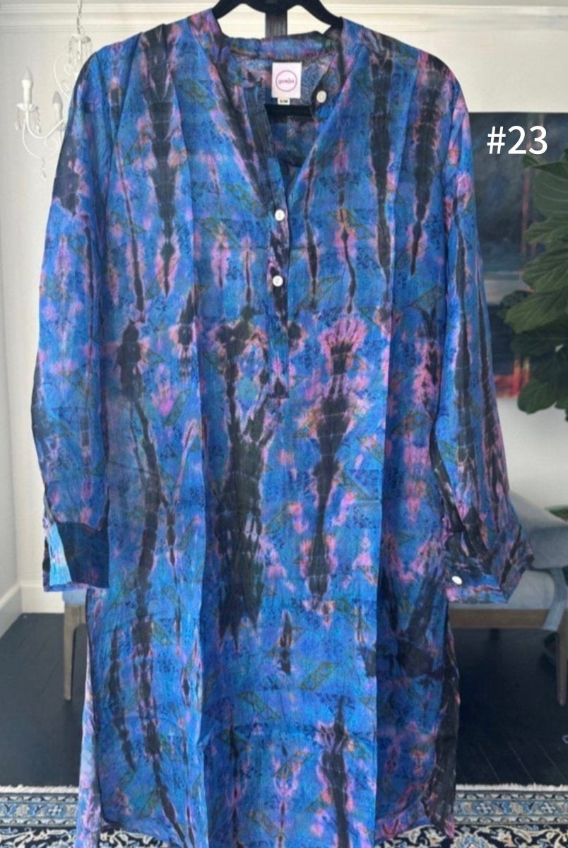 Silk Shirt Dress - Gawjus