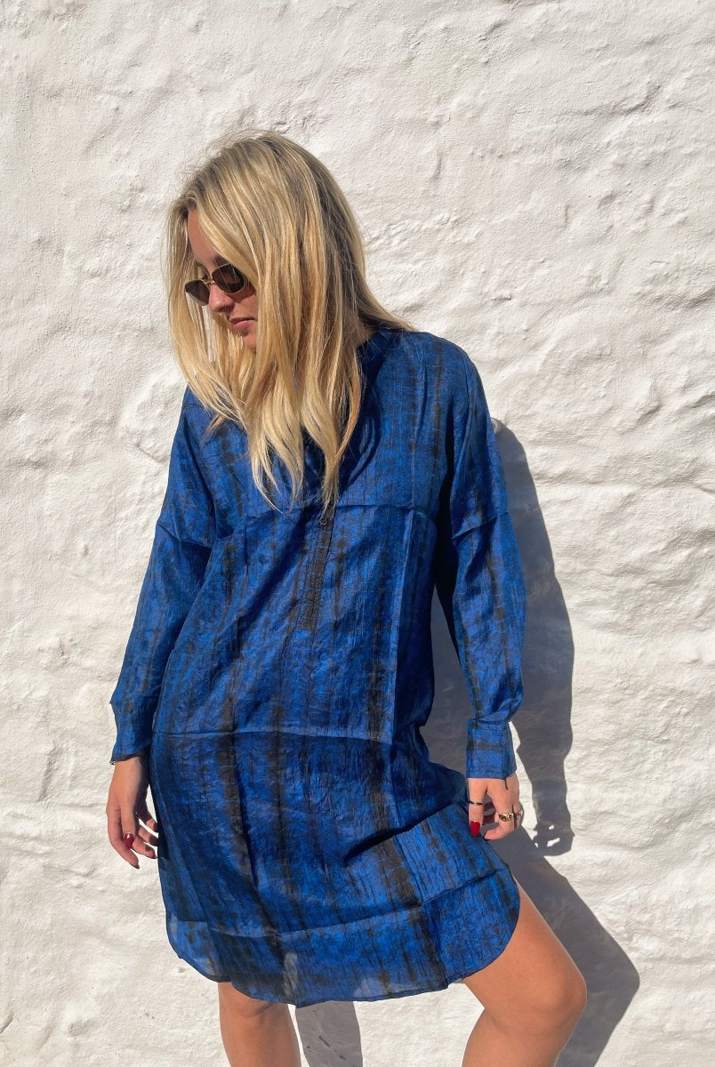 Silk Shirt Dress - Gawjus