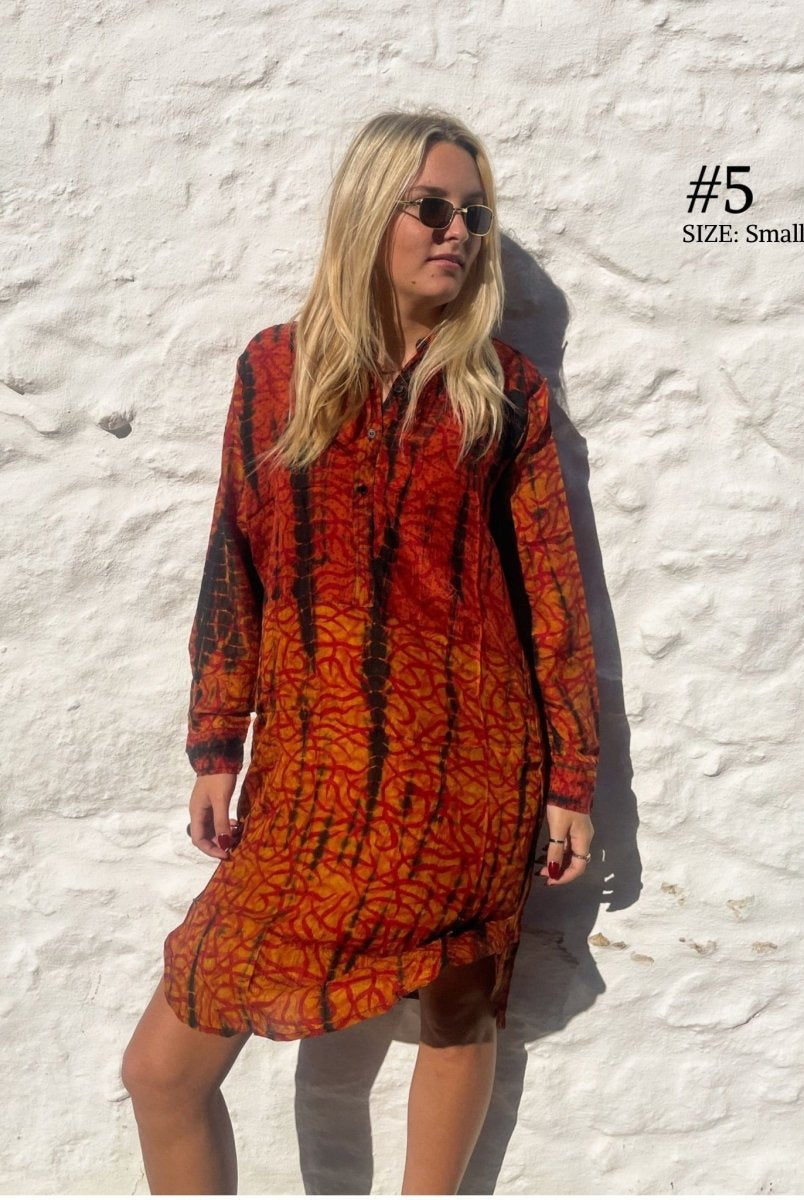 Silk Shirt Dress - Gawjus