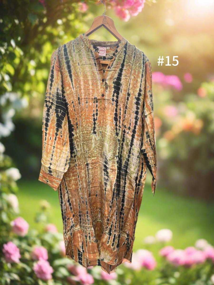 Silk Shirt Dress - Gawjus