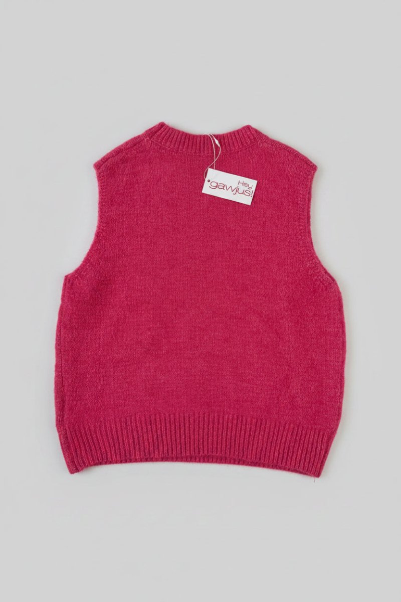 Sleeveless Pullover - The Pink Pop - Gawjus