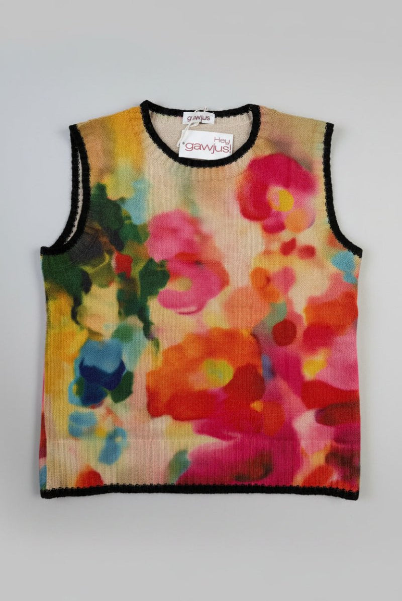 Sleeveless Pullover - Watercolour Bloom - Gawjus