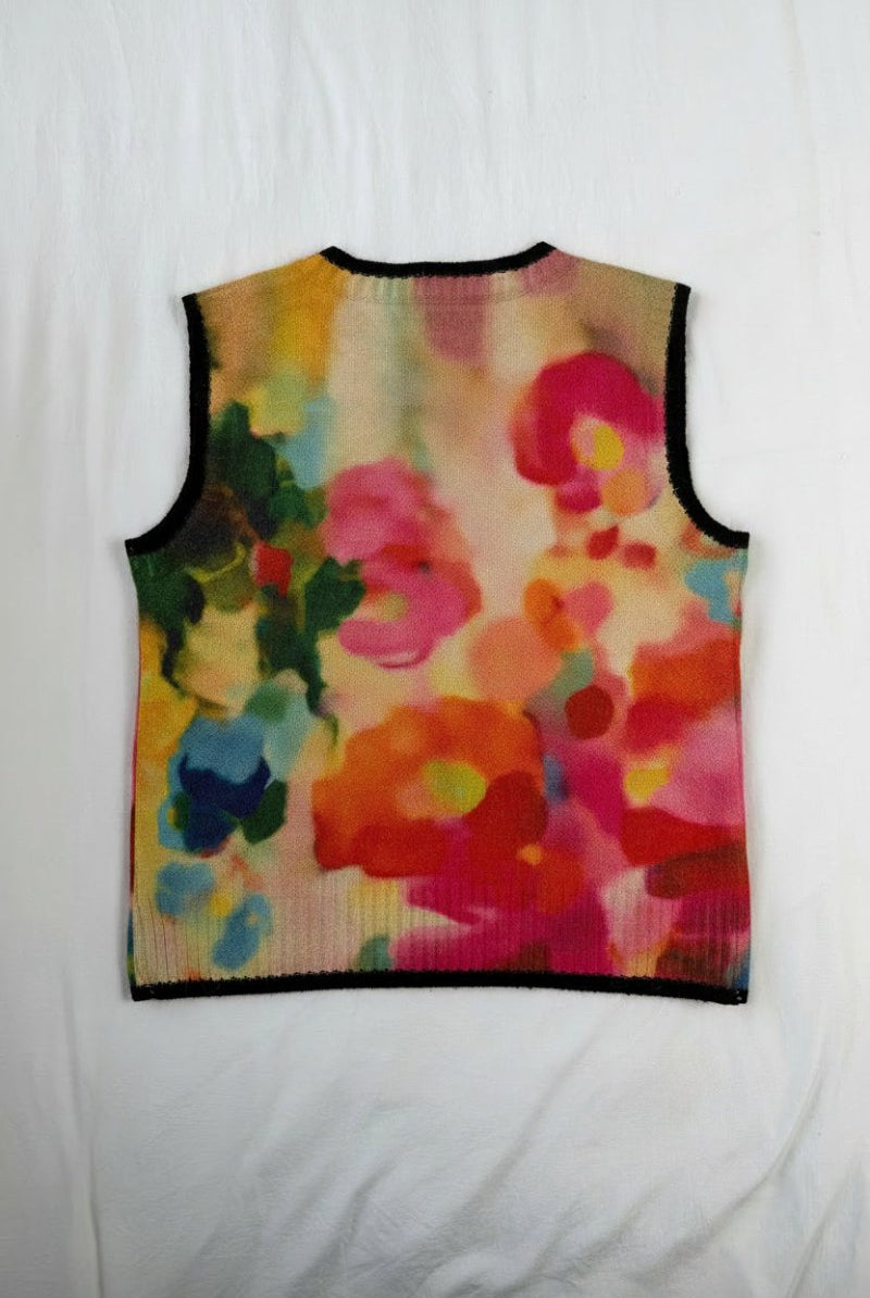 Sleeveless Pullover - Watercolour Bloom - Gawjus